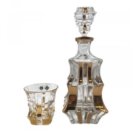 【未使用品】BOHEMIA Crystal デキャンタとグラス6個セット Bohemia (ボヘミア) デキャンタ＆グラス2個セット 24%CRYSTAL