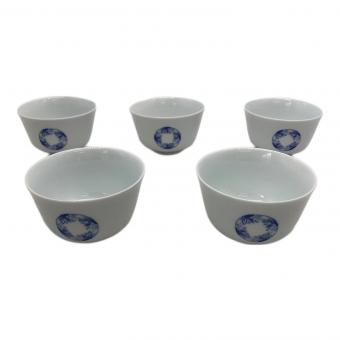 深川製磁 (フカガワセイジ) 湯呑み揃え ブルーチャイナ 平和仙茶腕揃 湯呑み5セット