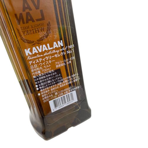 KA VA LAN カバラン　セレクト No.1 ウィスキー 700ml