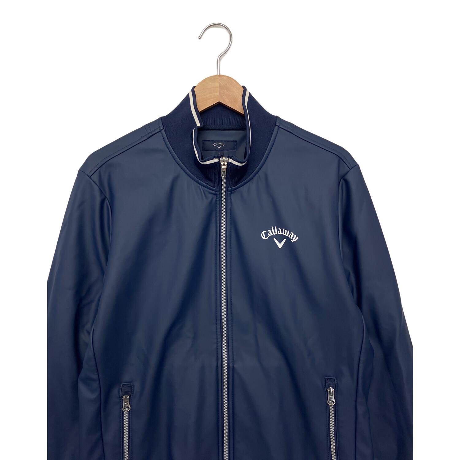 美品✨大きいサイズ3L✨キャロウェイ 2wayジャケット ゴルフ ネイビー 10%OFF価格／Callaway キャロウェイ 2WAYダウンジャケット ネイビー×白