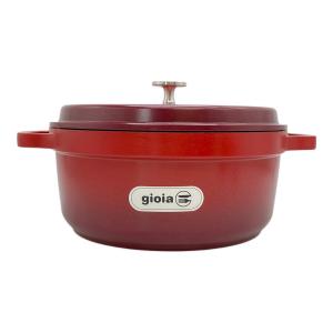 GIOIA (ジョイア) 両手鍋 SIZE 24CM レッド ROUND CASSEROLE