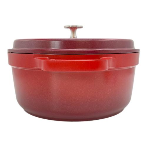 GIOIA (ジョイア) 両手鍋 SIZE 24CM レッド ROUND CASSEROLE