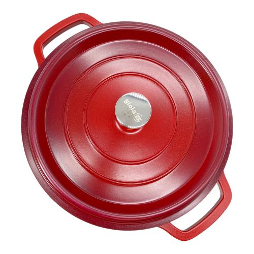 GIOIA (ジョイア) 両手鍋 SIZE 24CM レッド ROUND CASSEROLE