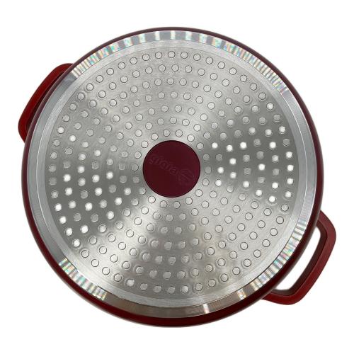 GIOIA (ジョイア) 両手鍋 SIZE 24CM レッド ROUND CASSEROLE