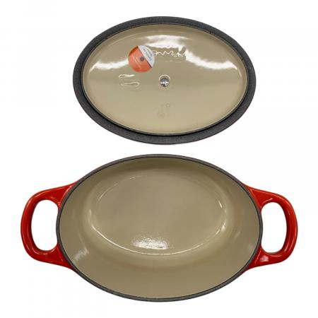 Le Creuset 楕円形 両手鍋 30cm フランス製 LE CREUSET (ルクルーゼ) 楕円両手鍋 24278 ① レッド｜トレファクONLINE
