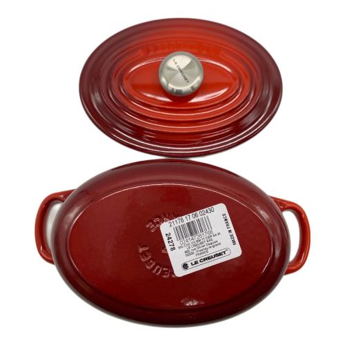 LE CREUSET (ルクルーゼ) 楕円両手鍋 24278 ① レッド