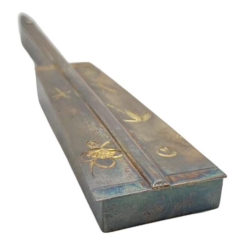 山崎謹製 扇子型小物入れ 銀製 25g｜トレファクONLINE