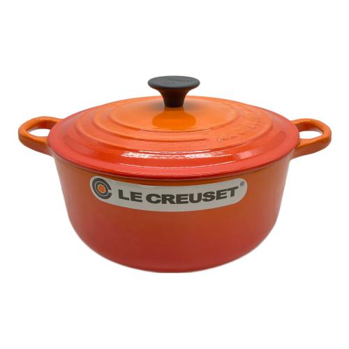 LE CREUSET (ルクルーゼ) 鍋 2501-20 SIZE 20cm オレンジ ココット・ロンド