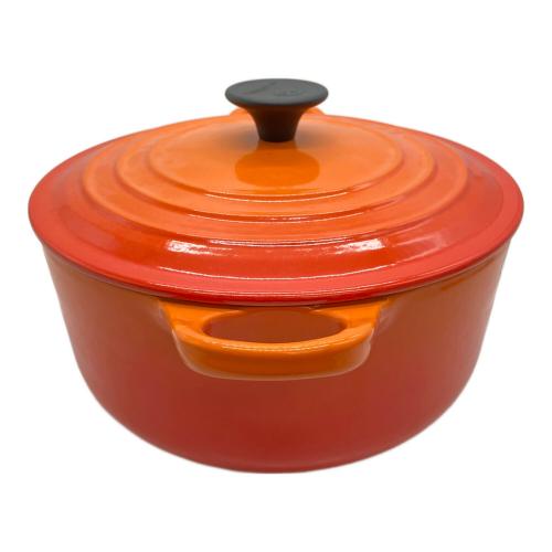 LE CREUSET (ルクルーゼ) 鍋 2501-20 SIZE 20cm オレンジ ココット・ロンド