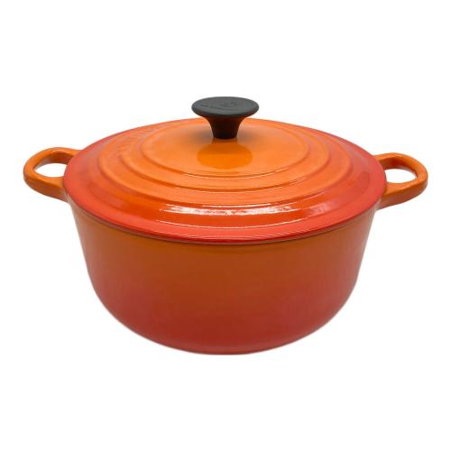LE CREUSET (ルクルーゼ) 鍋 2501-20 SIZE 20cm オレンジ ココット・ロンド