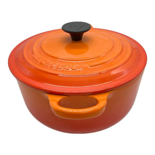 LE CREUSET (ルクルーゼ) 鍋 2501-20 SIZE 20cm オレンジ ココット・ロンド