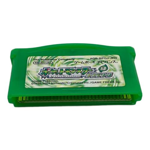 ニンテンドー　ポケットモンスター　リーフグリーン (ワイヤレスアダプタ同梱) ゲームボーイアドバンス用ソフト CERO A (全年齢対象)