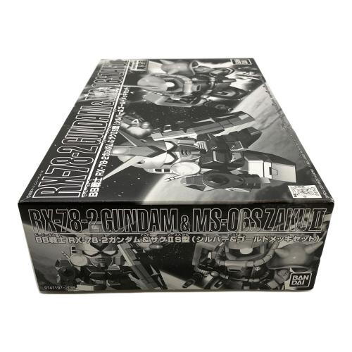 BANDAI (バンダイ) BB戦士 RX-78-2ガンダム＆ザクIIS型(シルバー＆ゴールドメッキセット) バンダイミュージアム限定 ガンプラ .