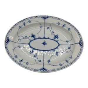 ROYAL COPENHAGEN (ロイヤル・コペンハーゲン) オーバルプレート ブルーフルーテッド・ハーフレース