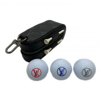 LOUIS VUITTON (ルイ ヴィトン) ゴルフボールポーチ GI0344 NFC反応有 ブラック