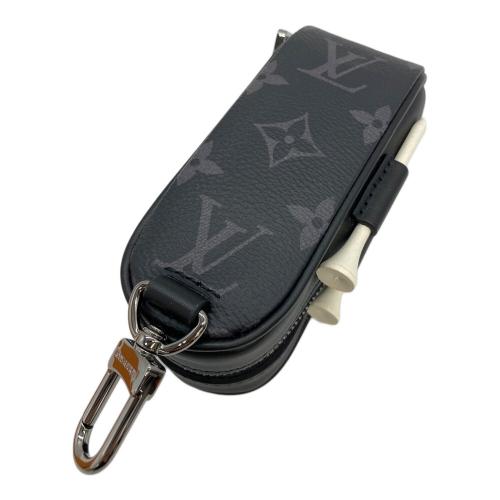 LOUIS VUITTON (ルイ ヴィトン) ゴルフボールポーチ GI0344 NFC反応有 ブラック