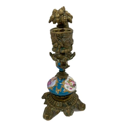 キャンドルホルダー 緑錆有 本体のみ