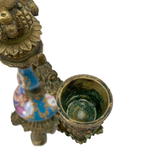 キャンドルホルダー 緑錆有 本体のみ