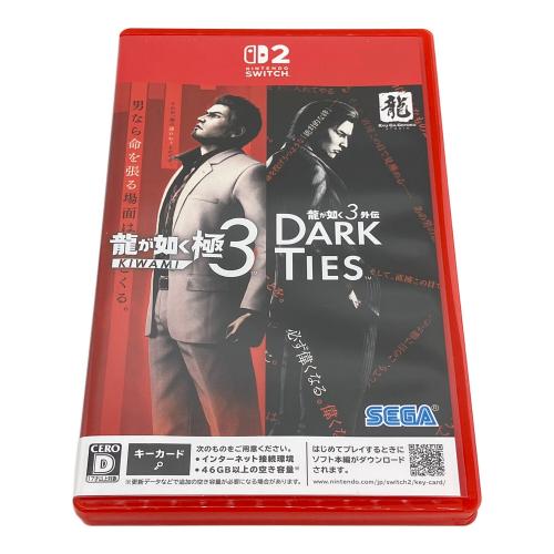 SEGA セガ 龍が如く 極3 / 龍が如く3外伝 Dark Ties Nintendo Switch2用ソフト CERO D (17歳以上対象)