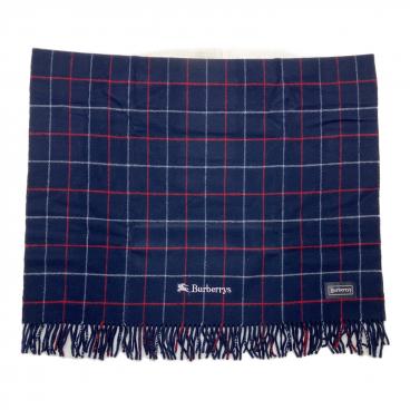 Burberryバーバリー　毛布　ネイビー　未使用 BURBERRY ウール毛布 未使用品 140×200cm ノヴァチェック｜トレファク