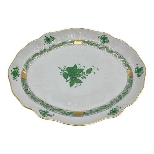 Herend (ヘレンド) オーバルディッシュ アポニーグリーン