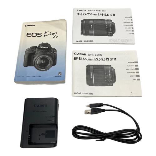 CANON (キヤノン) EOS Kiss X7 ダブルズームキット DS126441 付属レンズ小キズ・ベタツキ有