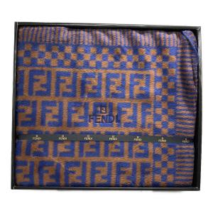 FENDI (フェンディ) シルク毛布 ズッカ柄 シングル(幅140×長さ210cm)