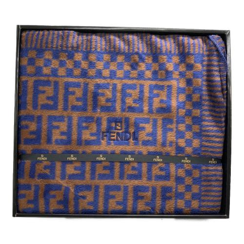 FENDI (フェンディ) シルク毛布 ズッカ柄 シングル(幅140×長さ210cm)