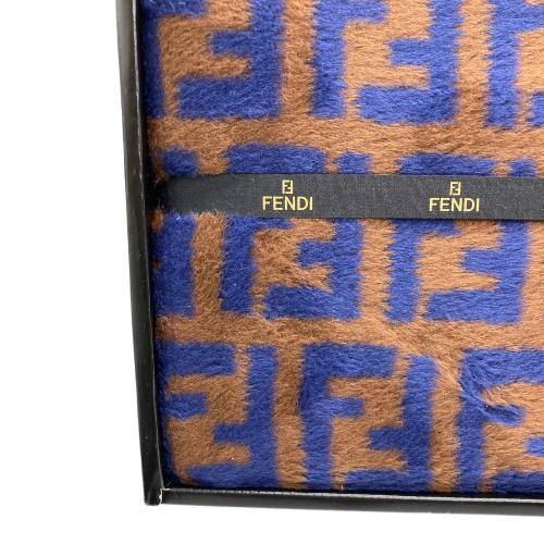 FENDI (フェンディ) シルク毛布 ズッカ柄 シングル(幅140×長さ210cm)