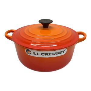 LE CREUSET (ルクルーゼ) 両手鍋 オレンジ ココット・ロンド SIZE 20cm
