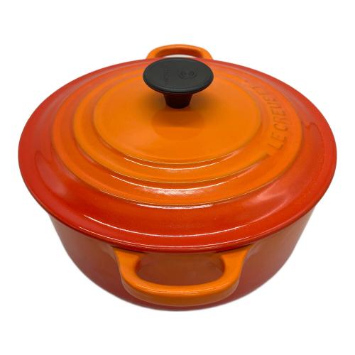 LE CREUSET (ルクルーゼ) 両手鍋 オレンジ ココット・ロンド SIZE 20cm