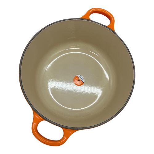 LE CREUSET (ルクルーゼ) 両手鍋 オレンジ ココット・ロンド SIZE 20cm