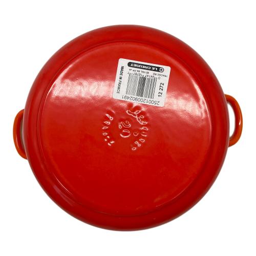 LE CREUSET (ルクルーゼ) 両手鍋 オレンジ ココット・ロンド SIZE 20cm