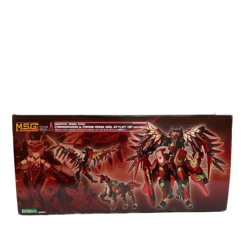 【未組立品】M.S.G ギガンティックアームズ07EX クリムゾンウイング＆フレームアームズ・ガール スティレット〈特別カラー〉 プラモデル 箱ダメージ有