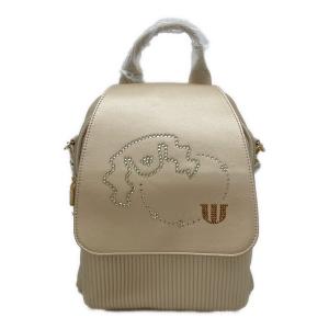 M U SPORTS (エムユースポーツ) デュアルレーザービジュロイヤルハンドバッグ 703U2058 ベージュ