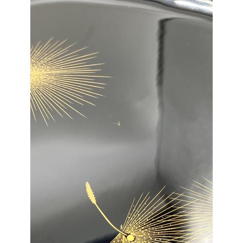 輪島塗 (ワジマヌリ) 銘々皿 沈金飛花 	小西啓介作