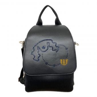 M U SPORTS (エムユースポーツ) デュアルレザービジューロイヤルバックパック 703U2058 ブラック