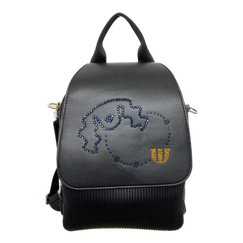 M U SPORTS (エムユースポーツ) デュアルレザービジューロイヤルバックパック 703U2058 ブラック