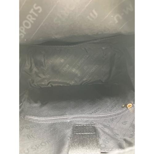 M U SPORTS (エムユースポーツ) デュアルレザービジューロイヤルバックパック 703U2058 ブラック