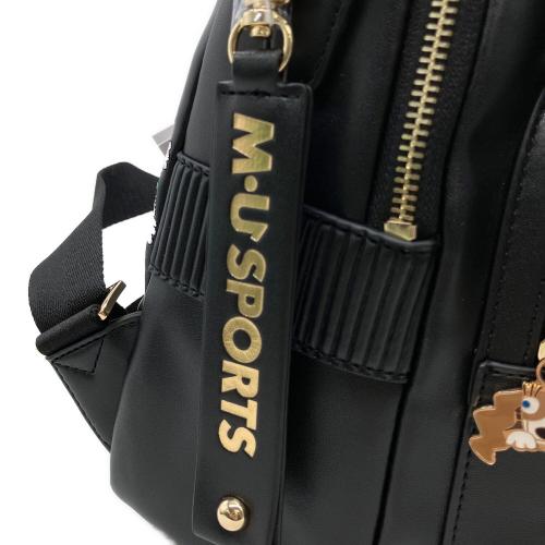 M U SPORTS (エムユースポーツ) デュアルレザービジューロイヤルバックパック 703U2058 ブラック