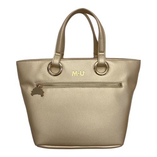 M U SPORTS (エムユースポーツ) デュアルレザービジューロイヤルハンドバック 703U2056 ベージュ