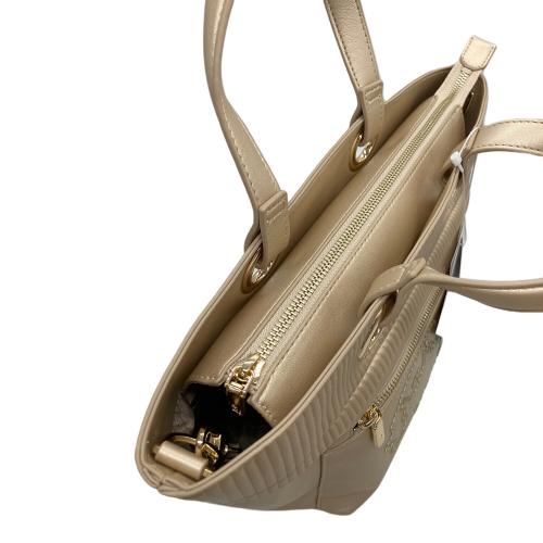 M U SPORTS (エムユースポーツ) デュアルレザービジューロイヤルハンドバック 703U2056 ベージュ