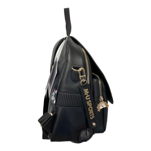 M U SPORTS (エムユースポーツ) デュアルレザービジューロイヤルバックパック 703U2058 ブラック
