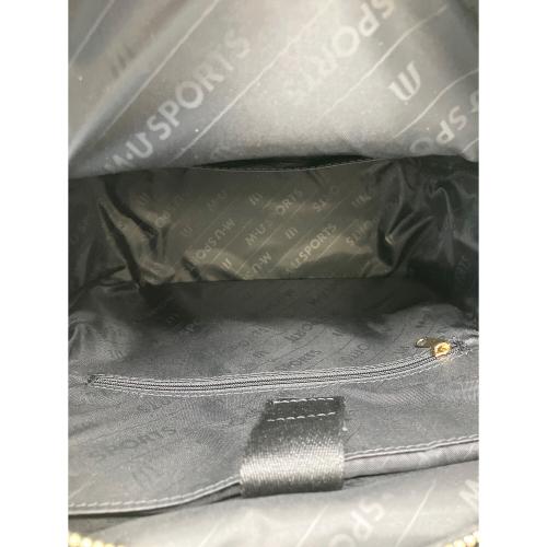 M U SPORTS (エムユースポーツ) デュアルレザービジューロイヤルバックパック 703U2058 ブラック