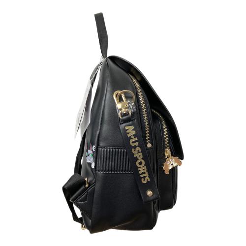 M U SPORTS (エムユースポーツ) デュアルレザービジューロイヤルバックパック 703U2058 ブラック