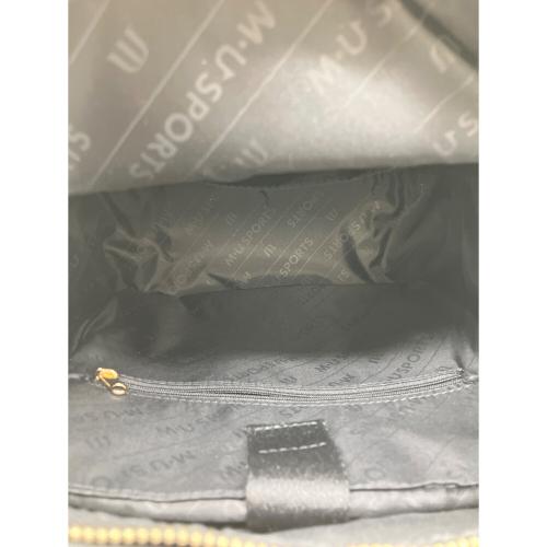 M U SPORTS (エムユースポーツ) デュアルレザービジューロイヤルバックパック 703U2058 ブラック