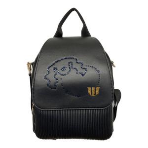 M U SPORTS (エムユースポーツ) デュアルレザービジューロイヤルバックパック 703U2058 ブラック