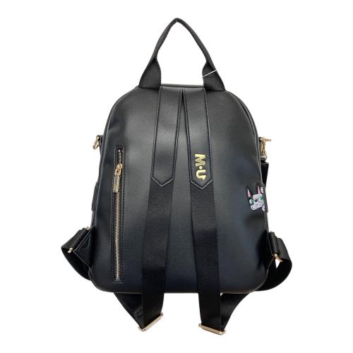 M U SPORTS (エムユースポーツ) デュアルレザービジューロイヤルバックパック 703U2058 ブラック