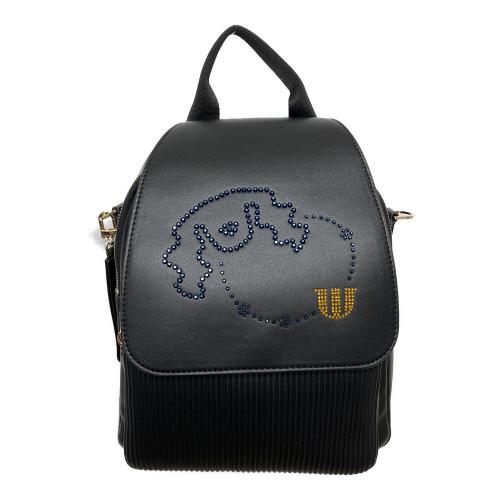 M U SPORTS (エムユースポーツ) デュアルレザービジューロイヤルバックパック 703U2058 ブラック