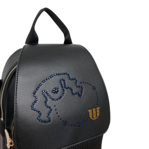 M U SPORTS (エムユースポーツ) デュアルレザービジューロイヤルバックパック 703U2058 ブラック